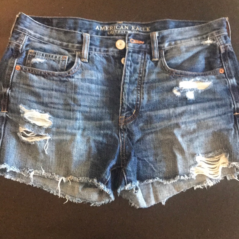 American Eagle button front distressed shorts